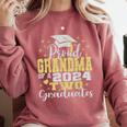 Proud Grandma Of Two 2024 Graduate Class 2024 Graduation Comfort Colors Sweatshirt Crimson