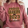 Proud Grandpa Of A 2023 Graduate Graduation Comfort Colors Sweatshirt Crimson