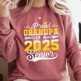 Proud Grandpa Of a 2025 Senior Graduate Graduation Comfort Colors Sweatshirt Crimson