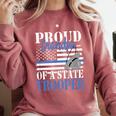Proud Grandpa Of a State Trooper Police Officer Graduation Comfort Colors Sweatshirt Crimson
