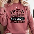Proud Grandparent Of A Class Of 2024 Graduate Graduation Comfort Colors Sweatshirt Crimson