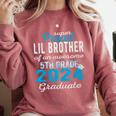 Proud Little Brother Of 5th Grade Graduate 2024 Graduation Premium Comfort Colors Sweatshirt Crimson