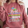 Proud Little Cousin Of PreK School Graduate 2024 Graduation Comfort Colors Sweatshirt Crimson