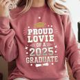 Proud Lovie Of A Class Of 2025 Graduate Senior Graduation Comfort Colors Sweatshirt Crimson