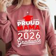 Proud Mama Of A 2026 Graduate Class Of 2026 Mom Graduation Comfort Colors Sweatshirt Crimson