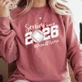 Proud Mama Of A 2026 Senior Baseball Graduation Mom Comfort Colors Sweatshirt Crimson