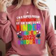 Proud MAWMAW Of Awesome Kindergarten Pre-K Graduation 2025 Comfort Colors Sweatshirt Crimson