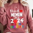 Proud MEMAW Of 2024 Pre-K Graduation Graduate Senior 2024 Comfort Colors Sweatshirt Crimson