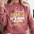 Proud Memaw Of 2026 Graduate College Graduation Comfort Colors Sweatshirt Crimson