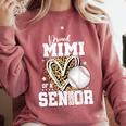 Proud Mimi Of A 2026 Senior Baseball Graduation Leopard Comfort Colors Sweatshirt Crimson