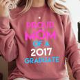 Proud Mom Of A 2017 Graduate Graduation Tee T-Shirt Comfort Colors Sweatshirt Crimson