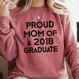 Proud Mom Of A 2018 Graduate Mama Graduation Comfort Colors Sweatshirt Crimson