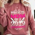 Proud Mom Of 2019 Graduate Class 2019 Tshirt Graduation Comfort Colors Sweatshirt Crimson