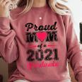 Proud Mom Of A 2021 Graduate Senior Graduation Comfort Colors Sweatshirt Crimson