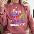 Proud Mom Of a 2022 Graduate Matching Tie Dye Graduation Comfort Colors Sweatshirt Crimson