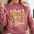 Proud Mom Of A 2023 1st Grade Graduate Shirt Fun Graduation Comfort Colors Sweatshirt Crimson