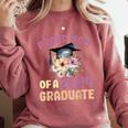 Proud Mom Of a 2024 Graduate Floral Flower Family Graduation Comfort Colors Sweatshirt Crimson