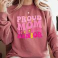 Proud Mom Of a 2025 Graduate Class Senior Graduation Mother Comfort Colors Sweatshirt Crimson