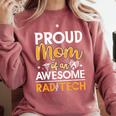 Proud Mom Of An Awesome Rad Tech Graduation Matching Family Comfort Colors Sweatshirt Crimson