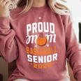Proud Mom Of Basketball Senior 2026 Graduation Comfort Colors Sweatshirt Crimson