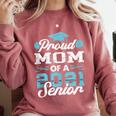 Proud Mom Of a Class Of 2021 Senior Graduate Graduation Comfort Colors Sweatshirt Crimson
