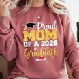 Proud Mom Of A Class Of 2026 Graduate Senior Gold Graduation Comfort Colors Sweatshirt Crimson