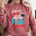Proud Mom PhD Doctoral Graduation Doctorate Degree Comfort Colors Sweatshirt Crimson
