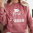 Proud Mother Of 2025 College Graduate Family Graduation Comfort Colors Sweatshirt Crimson
