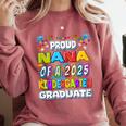 Proud NANA Of a 2025 Kindergarten Graduate Graduation Comfort Colors Sweatshirt Crimson