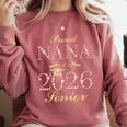 Proud Nana Of A 2026 Senior Graduate Graduation Comfort Colors Sweatshirt Crimson