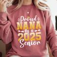 Proud Nana Of A Class Of 2025 Senior Graduation Comfort Colors Sweatshirt Crimson
