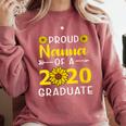 Proud Nanna Of 2020 Graduate Class Of 2020 Graduation Comfort Colors Sweatshirt Crimson
