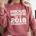 Proud Nephew Of A 2018 Graduate Class Graduation Comfort Colors Sweatshirt Crimson