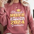 Proud Niece Of 5th Grade Graduate 2024 Elementary Graduation Comfort Colors Sweatshirt Crimson