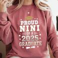 Proud Nini Of A Class Of 2025 Graduate Senior Graduation Comfort Colors Sweatshirt Crimson