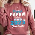 Proud Papaw Class Of 2023 PHD Graduate Doctorate Graduation Comfort Colors Sweatshirt Crimson