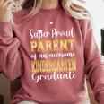 Proud Parent Of Kindergarten Graduate 2024 Graduation Parent Comfort Colors Sweatshirt Crimson