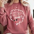 Proud Queen Masters Degree Graduation Women MSW Comfort Colors Sweatshirt Crimson