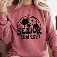 Proud Senior Dad Soccer Class Of 2027 Graduation Graduate Comfort Colors Sweatshirt Crimson
