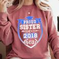 Proud Sister Of a 2018 Grad Graduation Family Comfort Colors Sweatshirt Crimson