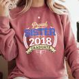Proud Sister Of 2018 Graduate Shirt Graduation Grad Comfort Colors Sweatshirt Crimson