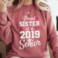 Proud Sister Of a 2019 Senior Graduation T Shirt Comfort Colors Sweatshirt Crimson