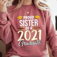 Proud Sister Of A 2021 Graduate Graduation Clothes MBA PhD Comfort Colors Sweatshirt Crimson