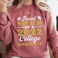 Proud Sister 2022 College Graduate Shirt Sibling Graduation Comfort Colors Sweatshirt Crimson