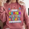 Proud SISTER Of a 2025 Kindergarten Graduate Graduation Comfort Colors Sweatshirt Crimson