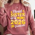 Proud Sister Of A 2026 Graduate Senior Class Graduation Comfort Colors Sweatshirt Crimson