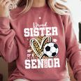 Proud Sister Of A 2026 Senior Soccer Graduation Leopard Comfort Colors Sweatshirt Crimson