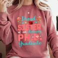 Proud Sister Of An Amazing PhD Graduate Family Graduation Comfort Colors Sweatshirt Crimson