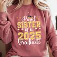 Proud Sister Of A Class Of 2025 Graduate Senior Graduation Comfort Colors Sweatshirt Crimson
