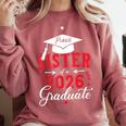 Proud Sister Of a Class Of 2026 Graduate For Graduation Comfort Colors Sweatshirt Crimson
